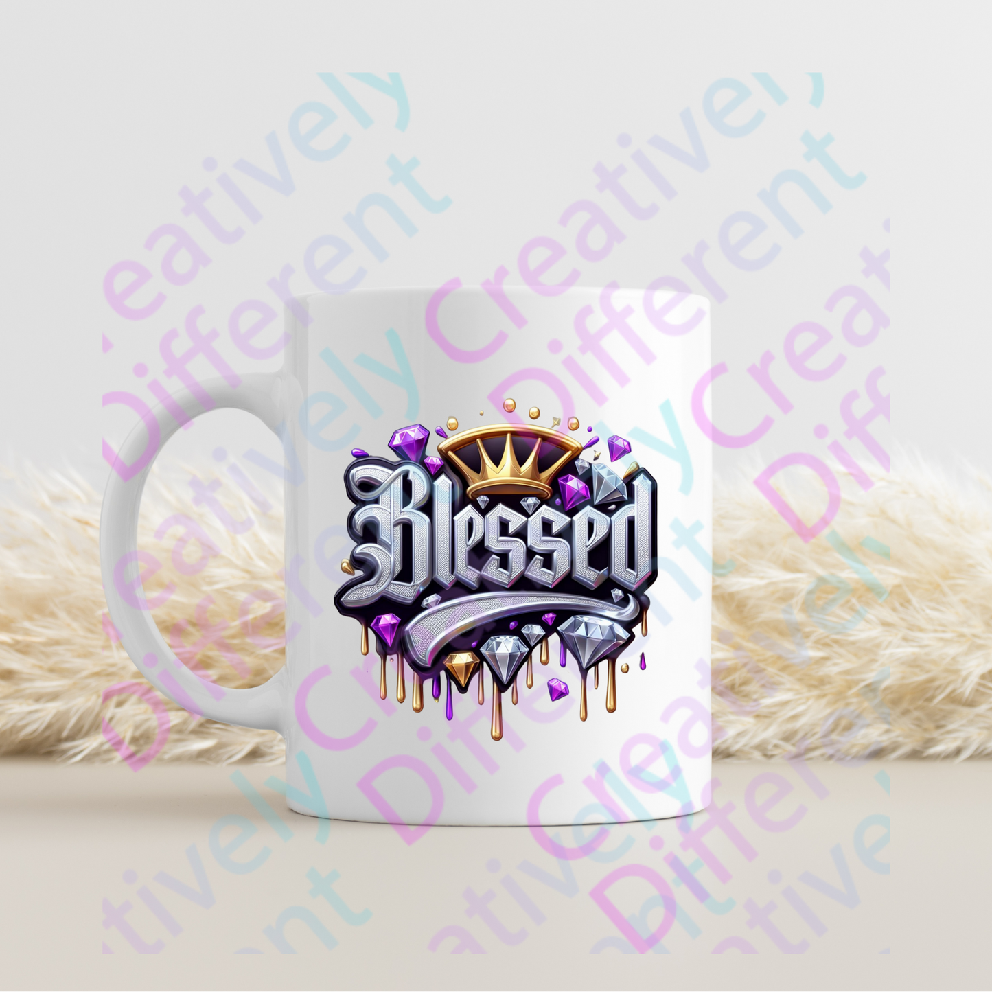 Blessed Bling Drip with Crown(Purple)