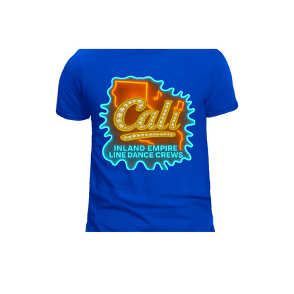 Cali Inland Empire Line Dance Crews Orange & Blue T-Shirt